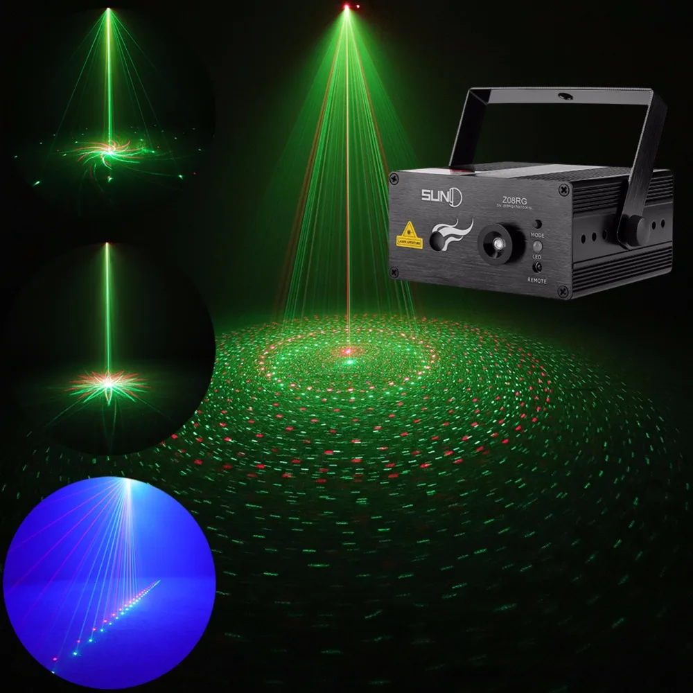 SUNY 8 RG Patterns Laser Light Blue LED Stage Light Sound Activated Gobo Projector Show for Club Bar DJ Disco Home Party(Z08RG)
SUNY 8 RG Patterns Laser Light Blue LED Stage Light Sound Activated Gobo Projector Show for Club Bar DJ Disco Home Party(Z08RG)