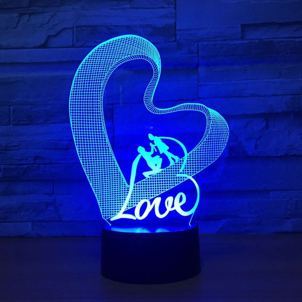 Love Heart 3D Night Light LED Table Lamp 3D Illusion Lamp Romantic Party Atmosphere Lamp For Wedding Decoration Wife's Gift
Love Heart 3D Night Light LED Table Lamp 3D Illusion Lamp Romantic Party Atmosphere Lamp For Wedding Decoration Wife's Gift