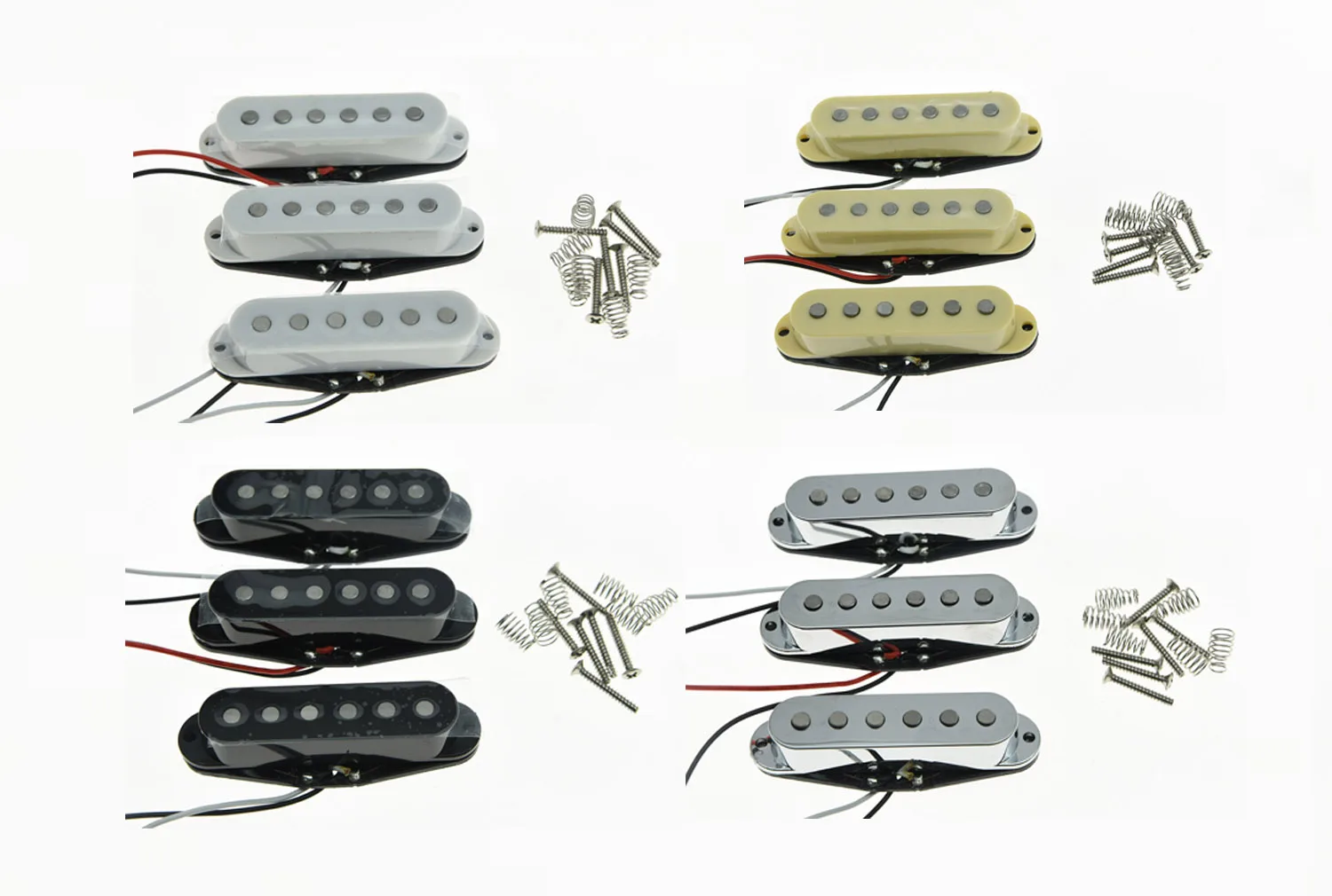 3x N/M/B White Cream Black Chrome Alnico 5 Single Coil Pickups High Output Sound SSS Pickup for Strat
3x N/M/B White Cream Black Chrome Alnico 5 Single Coil Pickups High Output Sound SSS Pickup for Strat