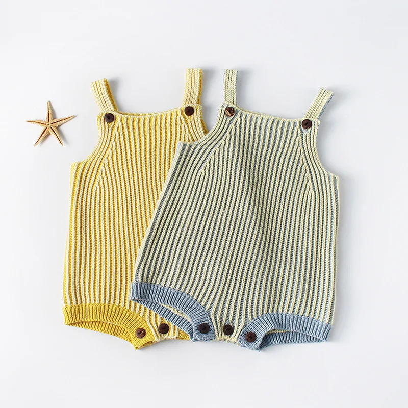 Baby Girls Knitted Candy Color Stripes Sweater Rompers New Born Toddler Kids Yellow Blue Color Spring Autumn Clothes
Baby Girls Knitted Candy Color Stripes Sweater Rompers New Born Toddler Kids Yellow Blue Color Spring Autumn Clothes