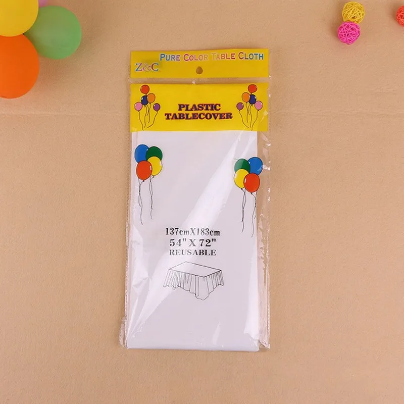 Solid Color Disposable Tablecloth Household Items Wedding Party Table Disposable Plastic Tablecloth White Black Blue137*183cm
Solid Color Disposable Tablecloth Household Items Wedding Party Table Disposable Plastic Tablecloth White Black Blue137*183cm