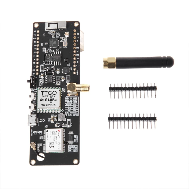 T-луч ESP32 868/915 МГц Wi-Fi беспроводной модуль Bluetooth GPS NEO-6M SMA плата LORA
T-луч ESP32 868/915 МГц Wi-Fi беспроводной модуль Bluetooth GPS NEO-6M SMA плата LORA
