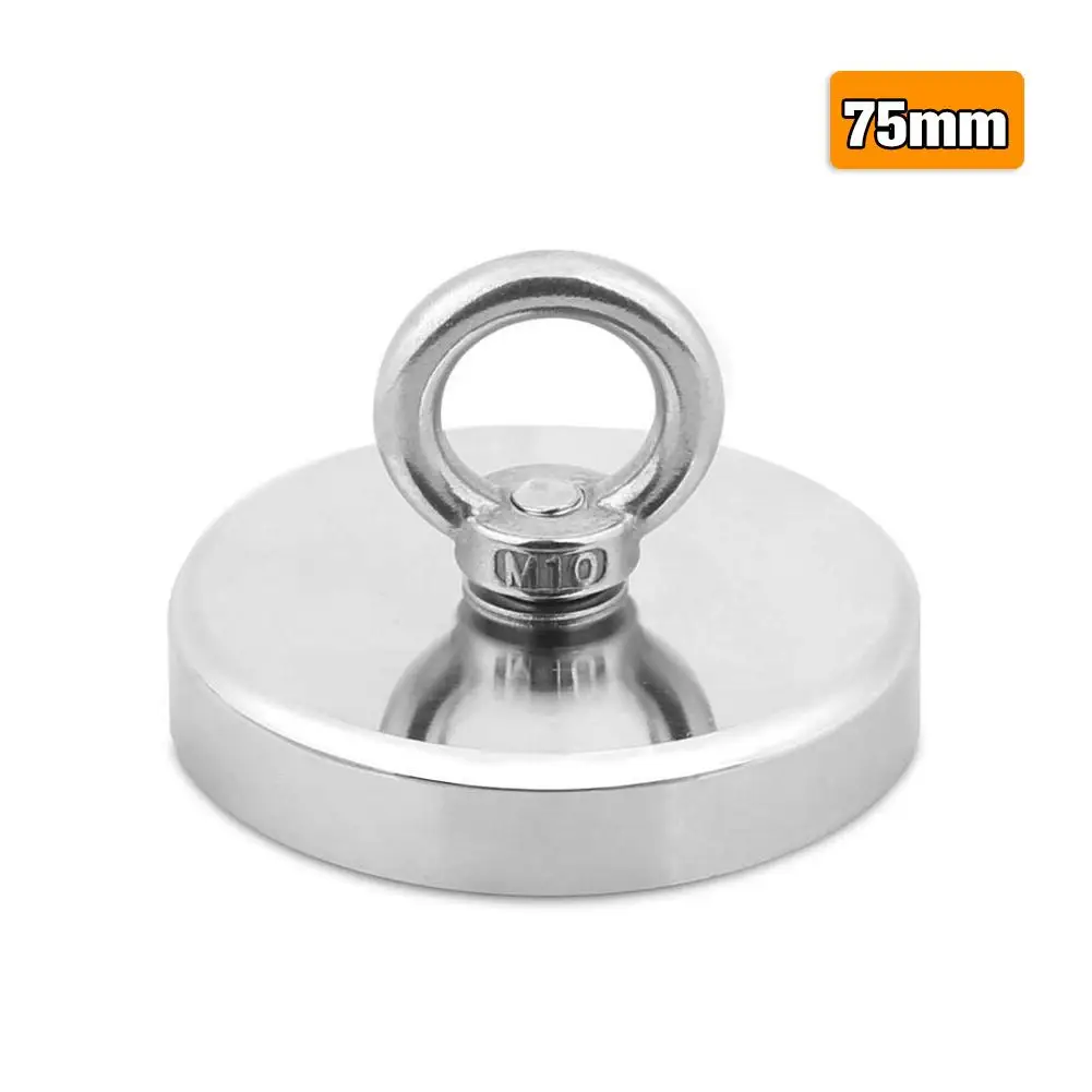 Strong Powerful Neodymium Magnet Round Hook Salvage Magnet Sea Fishing Holder Pulling Mounting Pot With Ring 90mm 60mm 120mm 75m
Strong Powerful Neodymium Magnet Round Hook Salvage Magnet Sea Fishing Holder Pulling Mounting Pot With Ring 90mm 60mm 120mm 75m