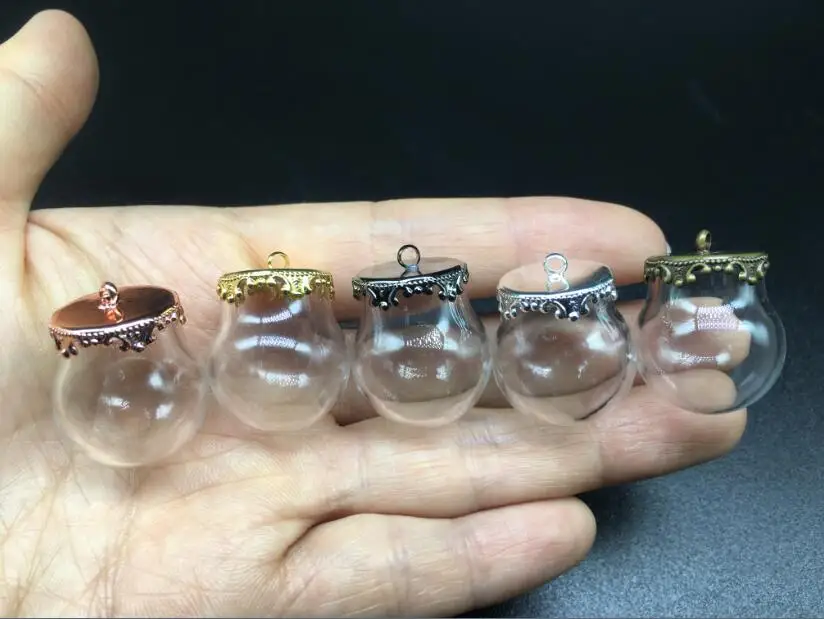 500sets 20mm Miniature Terrarium glass bubble metal crown base tray jewelry necklace vial pendant DIY wishing glass bottles
500sets 20mm Miniature Terrarium glass bubble metal crown base tray jewelry necklace vial pendant DIY wishing glass bottles