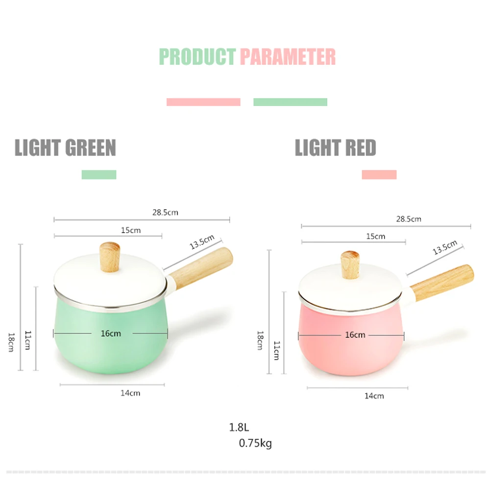 Enamel Milk Pot Single Handle With Lid 1.8 L Baby Food Supplement Hot Milk Pot Mini Milk Pot Enamel Thickening Stock Pots
Enamel Milk Pot Single Handle With Lid 1.8 L Baby Food Supplement Hot Milk Pot Mini Milk Pot Enamel Thickening Stock Pots