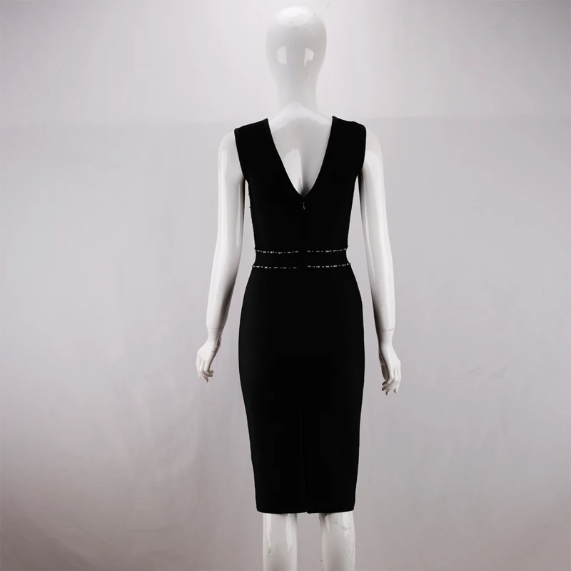 2019 New Fashion Black Beading Bandage Dress Women Sleeveless Bodycon Midi Shining Celebrity Cocktail Vestidos Party Dresses
2019 New Fashion Black Beading Bandage Dress Women Sleeveless Bodycon Midi Shining Celebrity Cocktail Vestidos Party Dresses