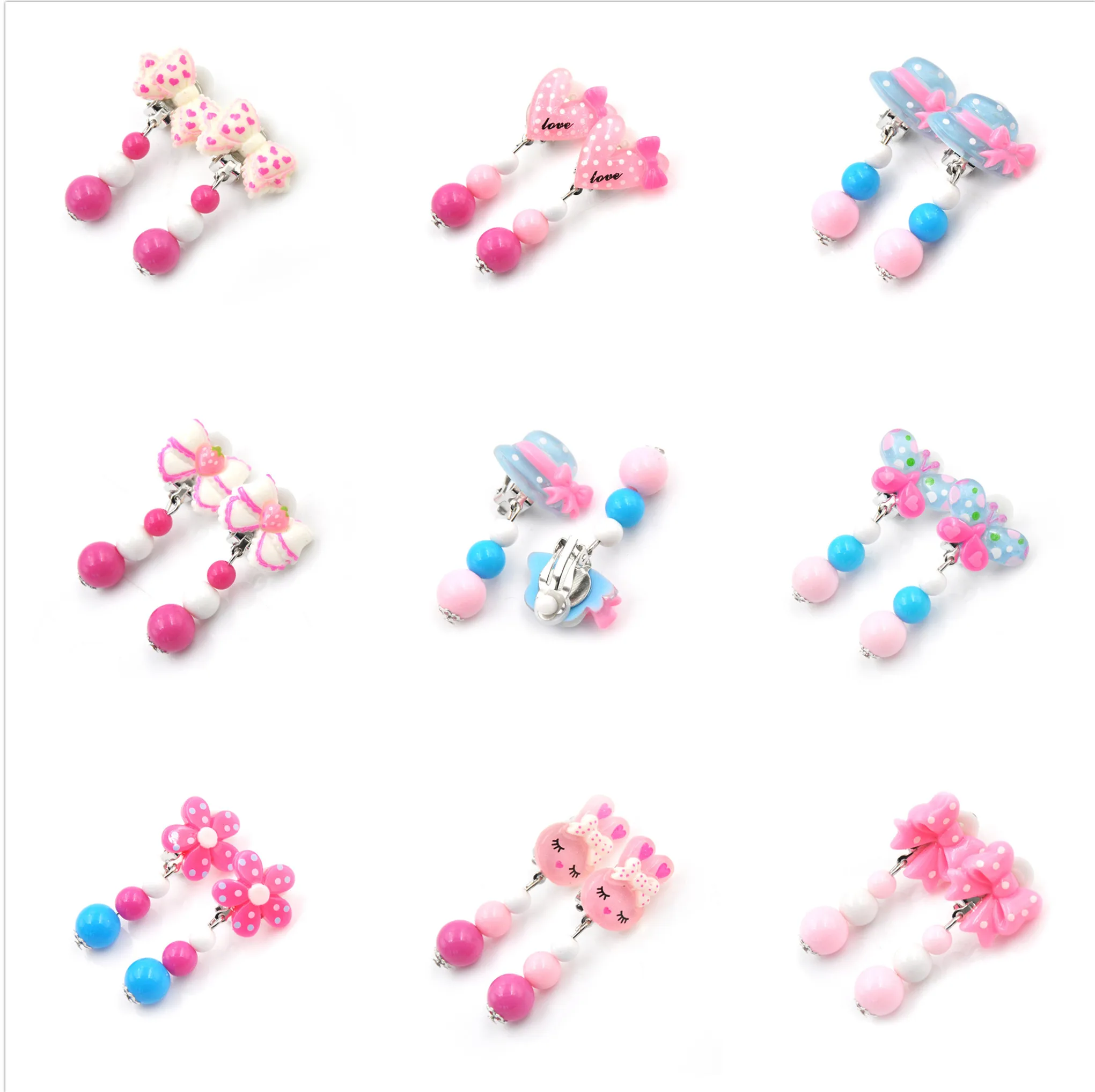 1Pair Mixed Styles Lot Ovely Cartoon Children Jewelry Baby Girl Earrings Kids Ear Clip On Pierced Alloy Painless Earrings
1Pair Mixed Styles Lot Ovely Cartoon Children Jewelry Baby Girl Earrings Kids Ear Clip On Pierced Alloy Painless Earrings