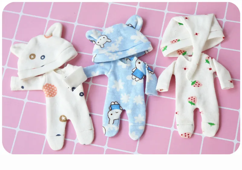 Комплект одежды для кукол ob11 2 шт./компл. пижама с шапочкой OB11 1/12 bjd аксессуары