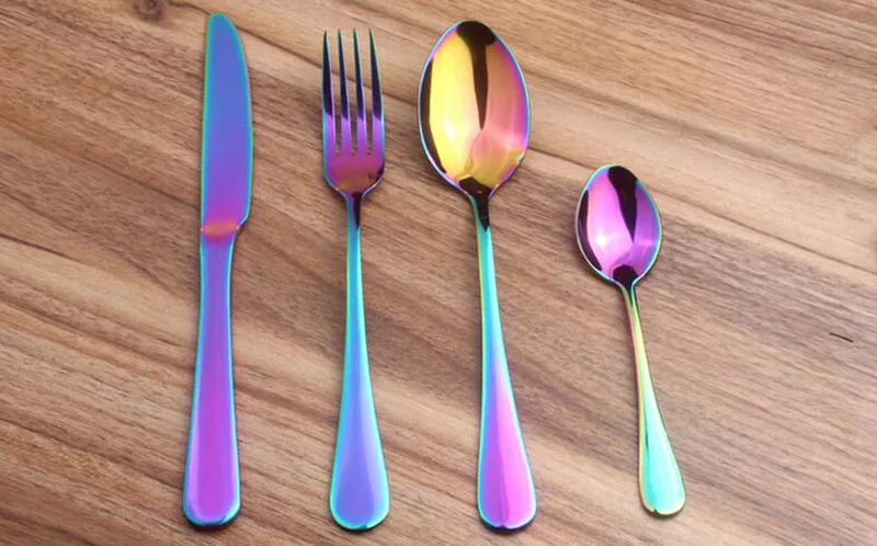 10set Stainless Steel Cutlery Set Rainbow Gold Plated Dinnerware Fork Knife Spoon Dinner Sets for Wedding Party ZA4860
10set Stainless Steel Cutlery Set Rainbow Gold Plated Dinnerware Fork Knife Spoon Dinner Sets for Wedding Party ZA4860