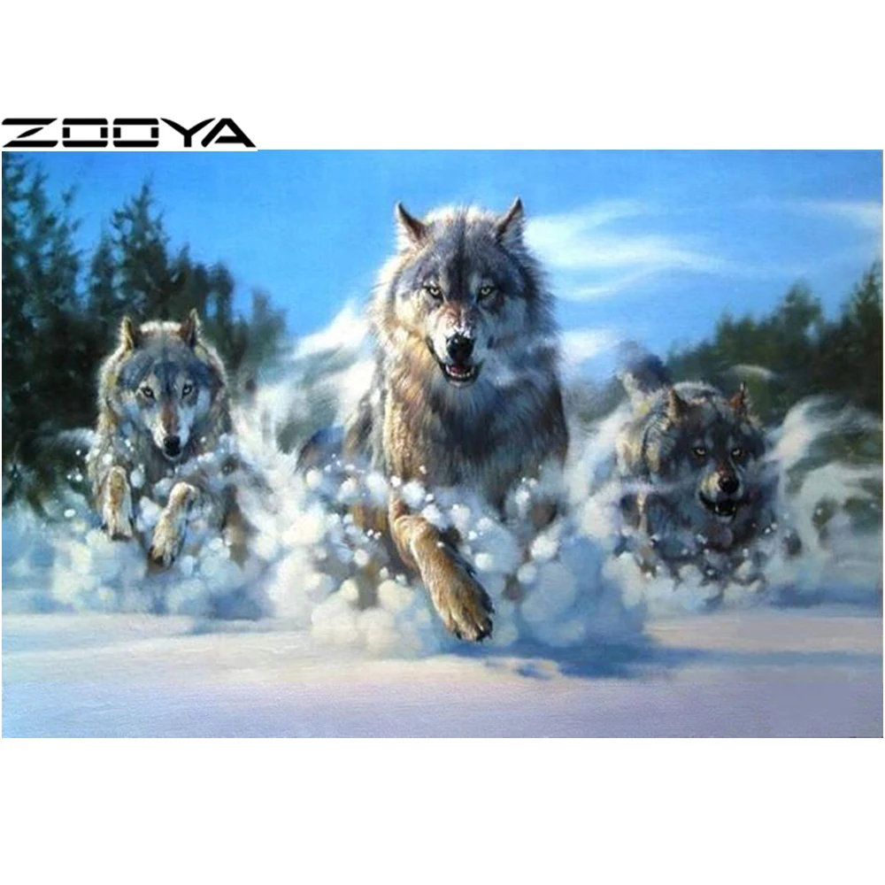 ZOOYA Diamond Embroidery 5d DIY Full Drill Diamond Painting Mosaic Pattern Needlework Wolf Running In The Snow Home Decor R1102
ZOOYA Diamond Embroidery 5d DIY Full Drill Diamond Painting Mosaic Pattern Needlework Wolf Running In The Snow Home Decor R1102