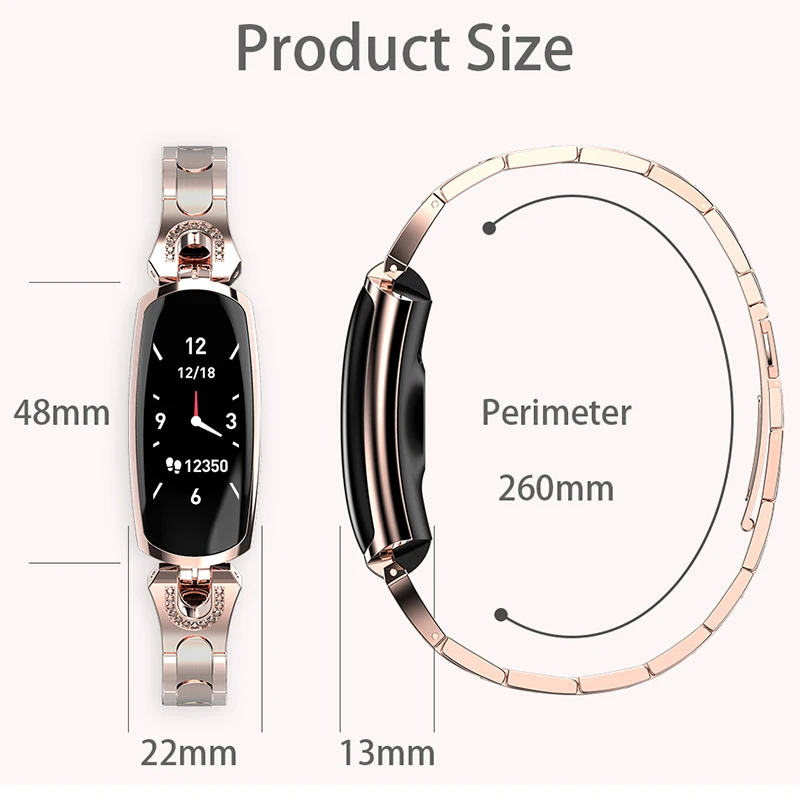 Female Smart Bracelet waterproof Fitness Tracker Band Heart Rate watch Blood Pressure monitor Smart wristband women For Android
Female Smart Bracelet waterproof Fitness Tracker Band Heart Rate watch Blood Pressure monitor Smart wristband women For Android