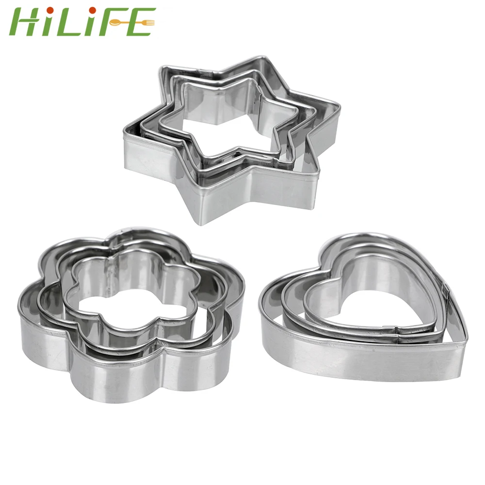 HILIFE Baking Mould Star Heart Flower Cutter 3pcs/set Stainless Steel Egg Mould Cookie Cutter Biscuit DIY Mold
HILIFE Baking Mould Star Heart Flower Cutter 3pcs/set Stainless Steel Egg Mould Cookie Cutter Biscuit DIY Mold