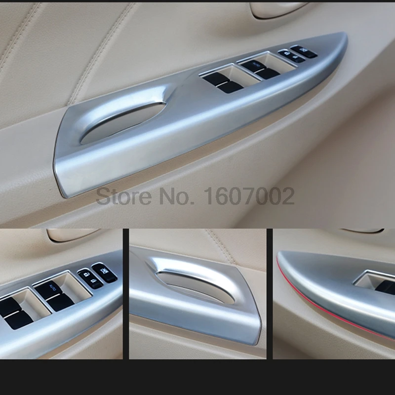 Для Toyota Vios Yaris Sedan 2013 2014 LHD хромированная крышка подлокотника для салона