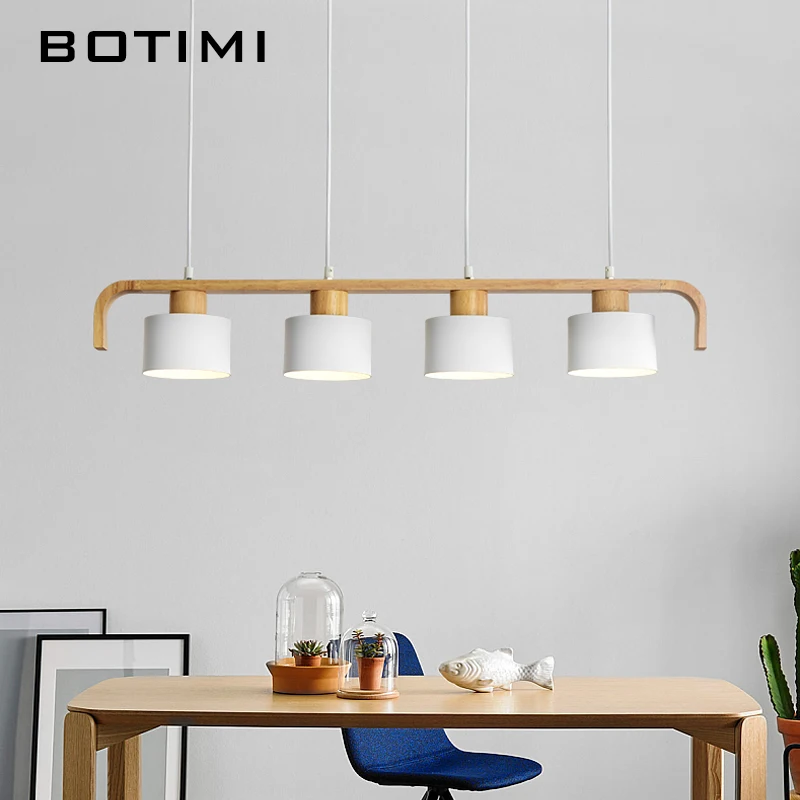 BOTIMI Modern LED Pendant Lights With Metal Lampshade For Dining Wooden Hanging Lamp E27 Wood Kitchen Luminaire
BOTIMI Modern LED Pendant Lights With Metal Lampshade For Dining Wooden Hanging Lamp E27 Wood Kitchen Luminaire