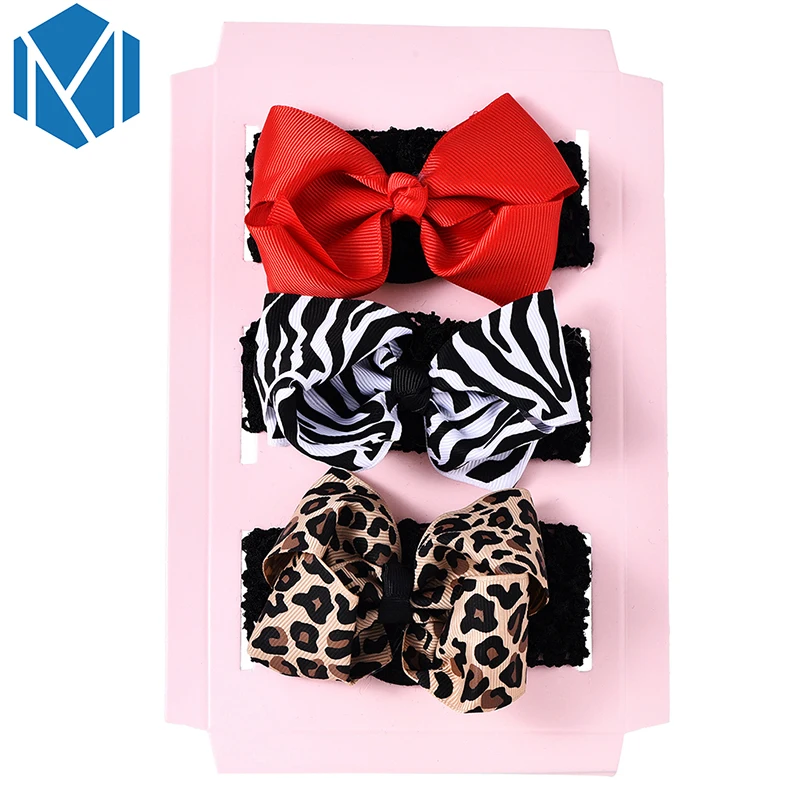 M MISM 3pcs/1 lot Newborn Kids Floral Headband Bow Girls Crown Hair Ropes Toddler Bands Party Tie Accessories | Украшения и
