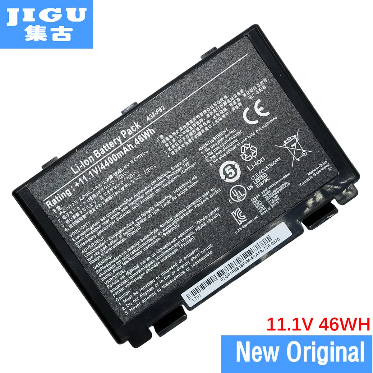 JIGU For Asus A32-F82 A32-F52 L0690L6 L0A2016 Original laptop Battery For Asus F82 F83S K40 K40E K6C11 F52 K50 K51 K60
JIGU For Asus A32-F82 A32-F52 L0690L6 L0A2016 Original laptop Battery For Asus F82 F83S K40 K40E K6C11 F52 K50 K51 K60