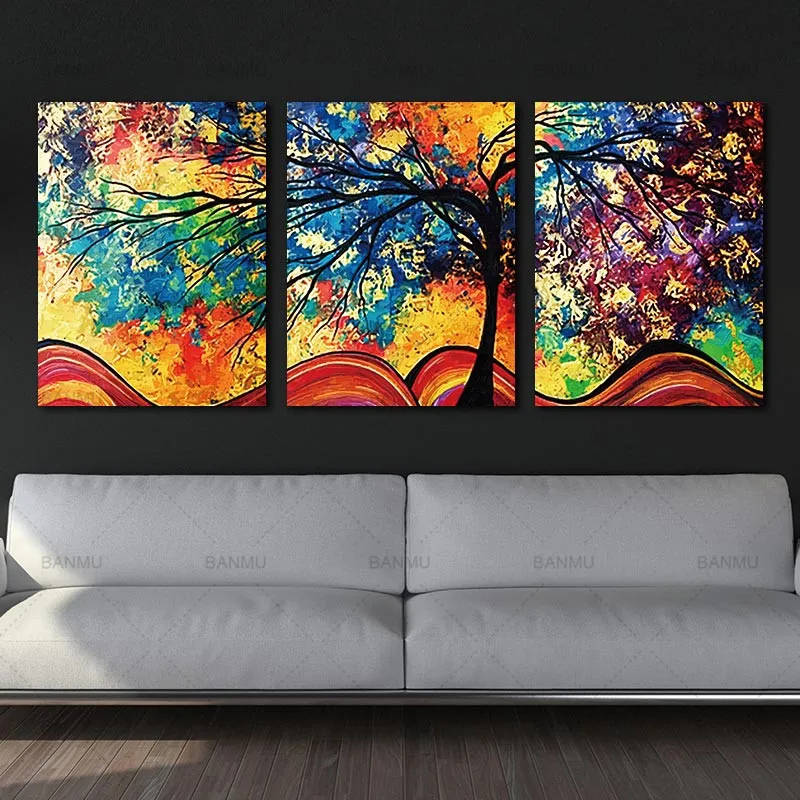3 Panel Abstract Colorful Tree Art Poster Wall Pictures Wall Canvas Painting Print on Canvas Home Decoration for Living room
3 Panel Abstract Colorful Tree Art Poster Wall Pictures Wall Canvas Painting Print on Canvas Home Decoration for Living room
