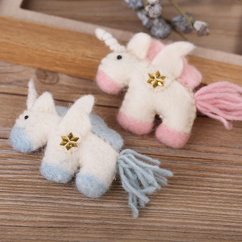 Handmade Lovely Unicorn Horse Wool Needle Felt Kit Finished Home Decoration Women Girls Bag Pendant Accessory
Handmade Lovely Unicorn Horse Wool Needle Felt Kit Finished Home Decoration Women Girls Bag Pendant Accessory