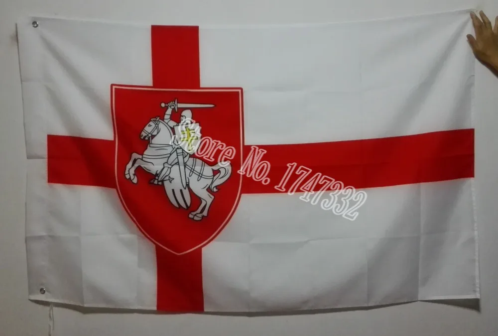 Belarus knight State Emblem Flag Лидер продаж товары 3X5FT 150x90см латунные металлические отверстия