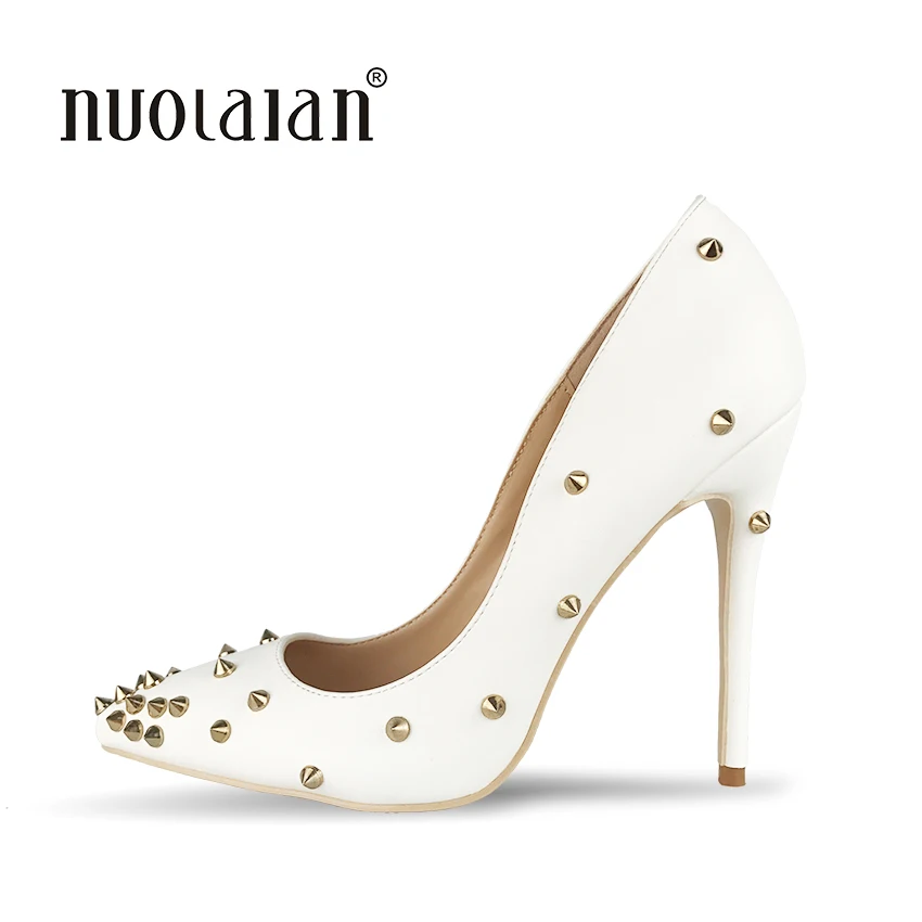 Stilettos Womens Shoes High Heels 12CM High Heels Rivets Shoes Pumps Women Heels Sexy Pointed Toe Wedding Shoes For Woman
Stilettos Womens Shoes High Heels 12CM High Heels Rivets Shoes Pumps Women Heels Sexy Pointed Toe Wedding Shoes For Woman
