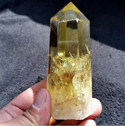 NATURAL SMOKEY CITRINE QUARTZ CRYSTAL WAND POINT HEALING