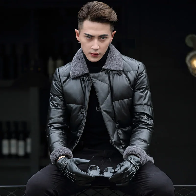 QYLVAWOY Genuine Leather Jacket Men Sheepskin Fur Coat Winter Coat Men 2020 Slim Fit Korean BlackTops Thin Down Parka Plus Size
QYLVAWOY Genuine Leather Jacket Men Sheepskin Fur Coat Winter Coat Men 2020 Slim Fit Korean BlackTops Thin Down Parka Plus Size