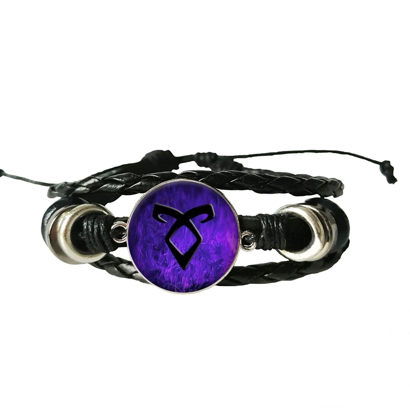 New City of bones glass Leather bracelet Angelic rune bracelet angelic mortal instruments jewelry
New City of bones glass Leather bracelet Angelic rune bracelet angelic mortal instruments jewelry