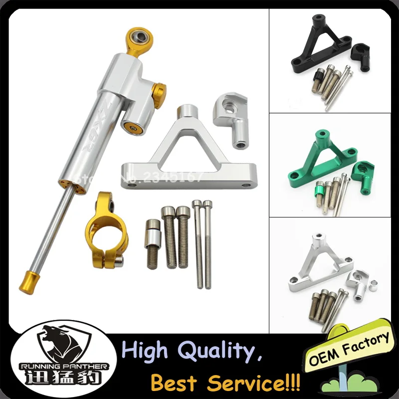 ZX6R LOGO Damper Steering Stabilizer Linear Reversed Safety Control Bracket Support for Kawasaki Ninja ZX6R ZX-6R 2007 2008
ZX6R LOGO Damper Steering Stabilizer Linear Reversed Safety Control Bracket Support for Kawasaki Ninja ZX6R ZX-6R 2007 2008