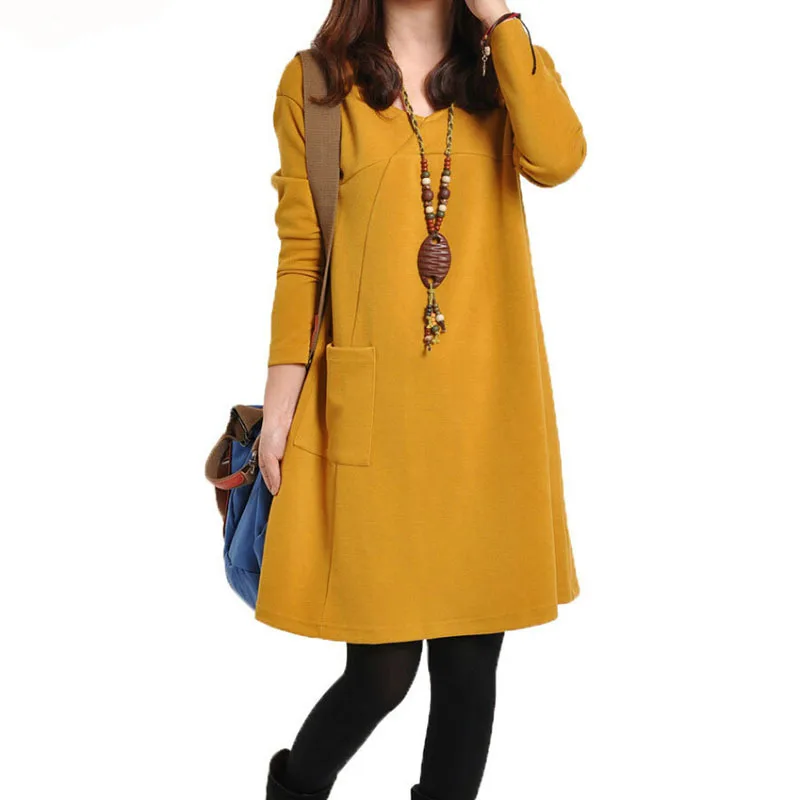 Maternity Dress Loose Large Dress Winter 2015 Korean Style Loose Sleeve Round Collar Women Casual Dresses vestido C23
Maternity Dress Loose Large Dress Winter 2015 Korean Style Loose Sleeve Round Collar Women Casual Dresses vestido C23