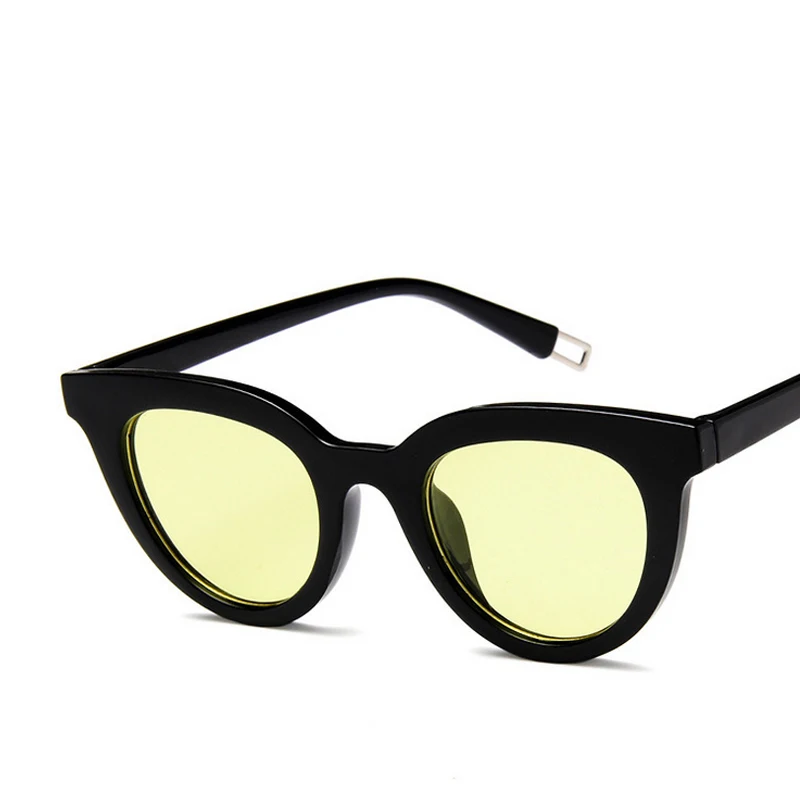 Европейские женские солнцезащитные очки кошачий глаз модные милые