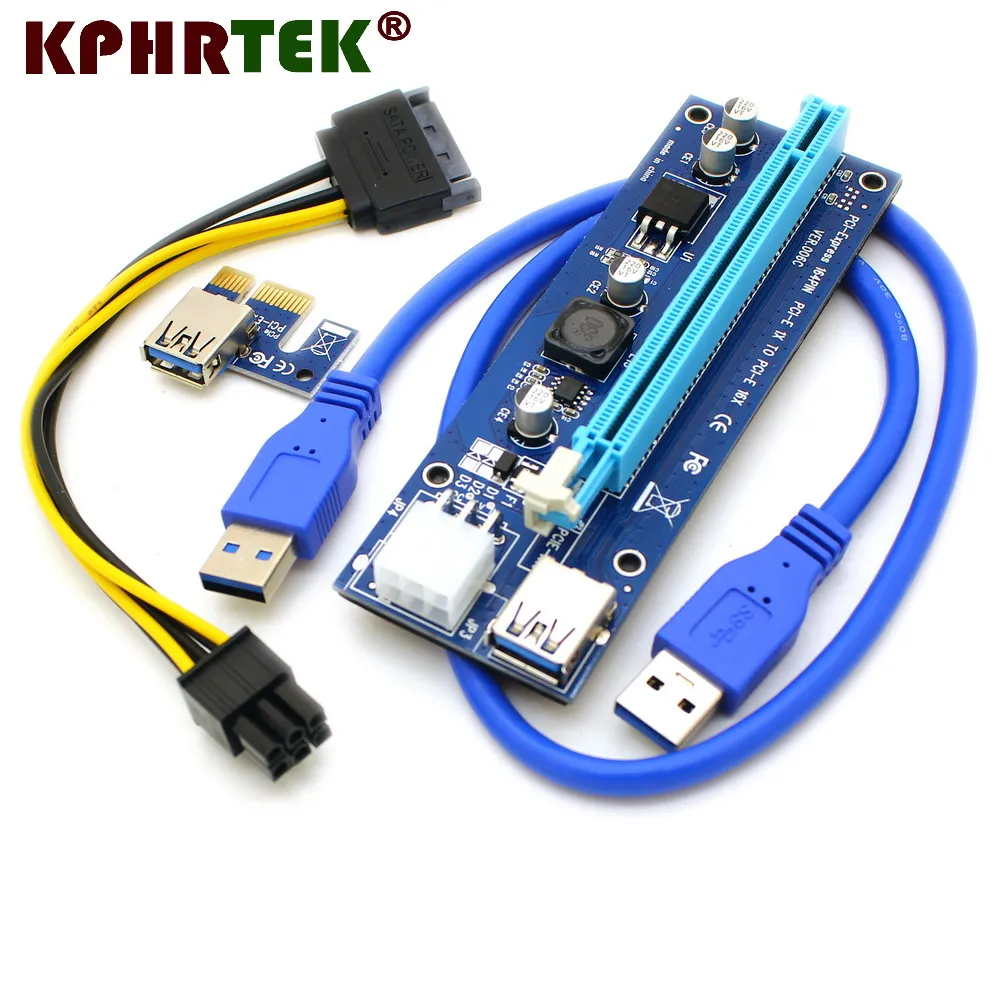 USB 3.0 PCI-E VER006C Экспресс 1x до 16x расширитель переходник карта адаптер кабель питания