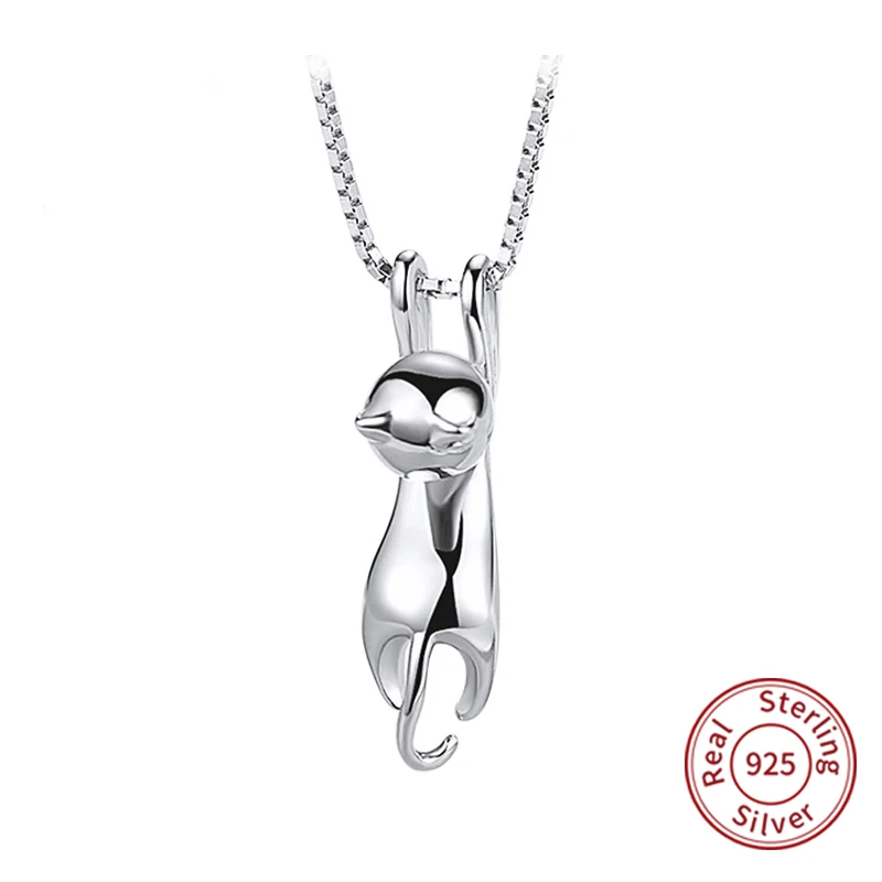 Fashion 925 Sterling Silver Lovely Cat Necklace Tiny Cute Cat Pendants Animal Pet Jewelry Charm Pendant Necklace wholesale zk40
Fashion 925 Sterling Silver Lovely Cat Necklace Tiny Cute Cat Pendants Animal Pet Jewelry Charm Pendant Necklace wholesale zk40