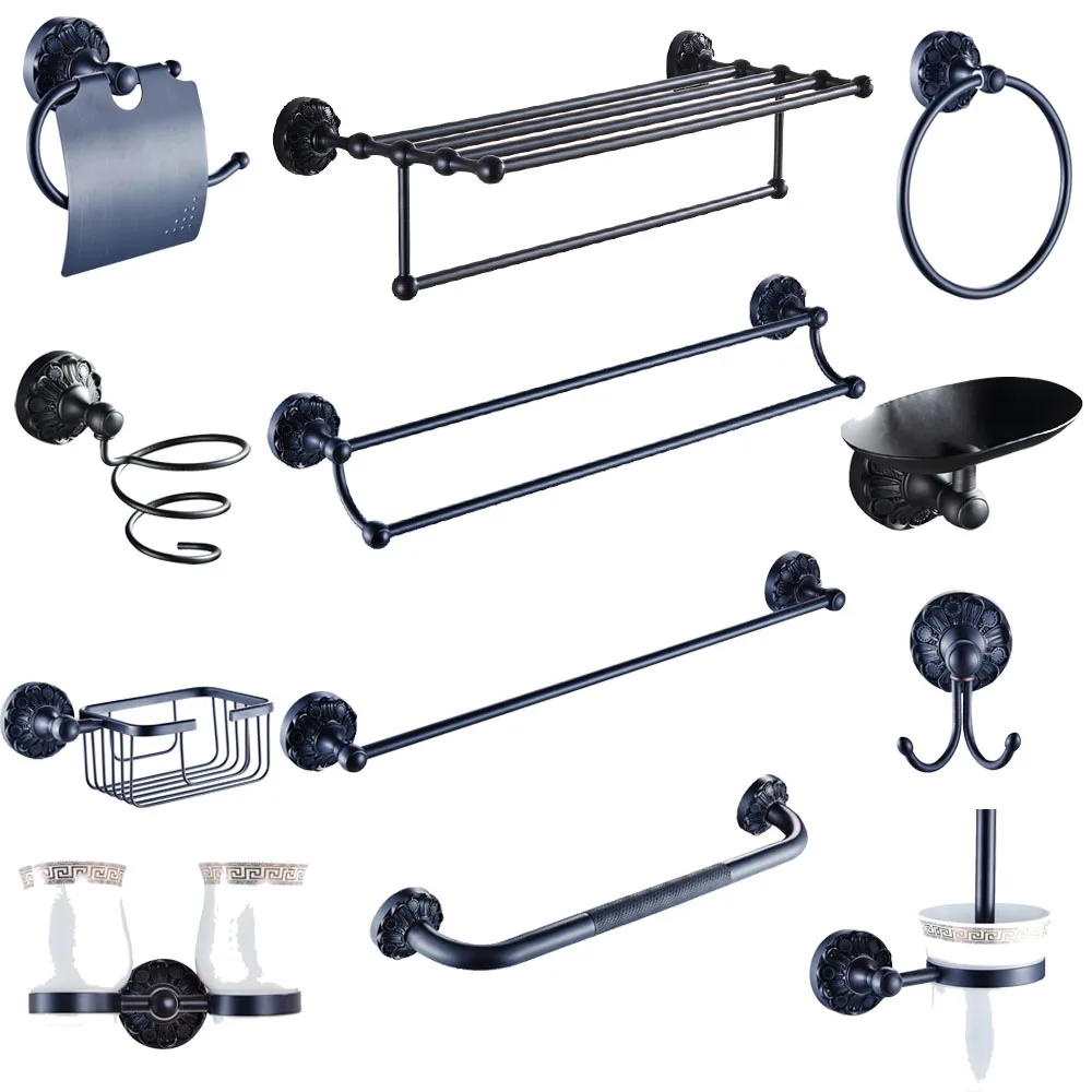 Leyden Blackened Copper Bathroom Accessories Sets Towel Bar Toilet Paper Holder Double Toothbrush Holders Towel Ring Robe Hooks
Leyden Blackened Copper Bathroom Accessories Sets Towel Bar Toilet Paper Holder Double Toothbrush Holders Towel Ring Robe Hooks