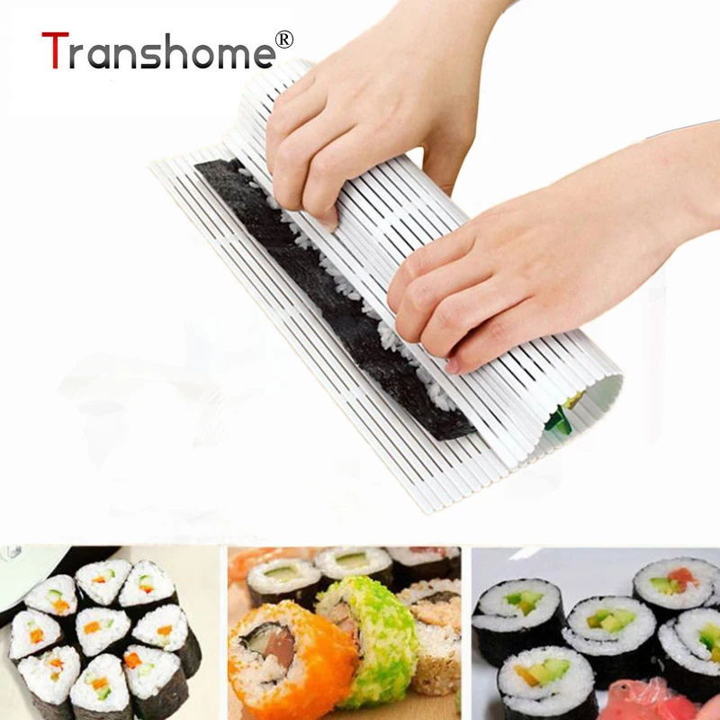 Transhome Sushi Roller Maker Non-stick Handle Sushi Rolling Mat Food Grade Plastic Rice Rolling Mat Sushi Tools Kitchen Gadgets
Transhome Sushi Roller Maker Non-stick Handle Sushi Rolling Mat Food Grade Plastic Rice Rolling Mat Sushi Tools Kitchen Gadgets