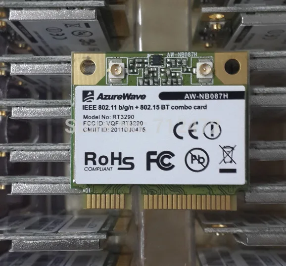 Оригинальная беспроводная карта для Ralink RT3290 AW-NB087H 150 Мбит/с 802.11b/G/N Half Mini PCI-E Card WiFi для Bluetooth 3,0 Combo
Оригинальная беспроводная карта для Ralink RT3290 AW-NB087H 150 Мбит/с 802.11b/G/N Half Mini PCI-E Card WiFi для Bluetooth 3,0 Combo