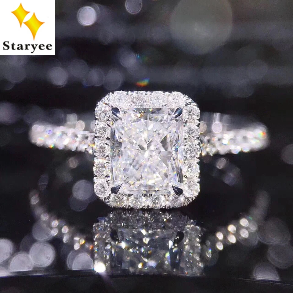 Engagement Ring 1 carat 7x5mm VS F Radial Cut Moissanite 18K White Gold Diamond Exquisite Women's Jewelry Gifts for Girlfriend
Engagement Ring 1 carat 7x5mm VS F Radial Cut Moissanite 18K White Gold Diamond Exquisite Women's Jewelry Gifts for Girlfriend