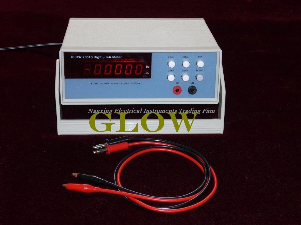 Fast arrival Desktop GLOW28510 4 1/2 digital Micro-current tester, mA current tester 20uA/200uA /2mA /20mA /200mA
Fast arrival Desktop GLOW28510 4 1/2 digital Micro-current tester, mA current tester 20uA/200uA /2mA /20mA /200mA