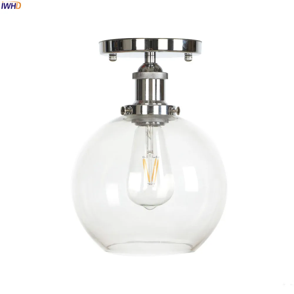 IWHD Glass Ball LED Ceiling Light Fixtures Living Room Porch Edison Vintage Ceiling Lamps Luminaire Lighting Lamparas De Techo
IWHD Glass Ball LED Ceiling Light Fixtures Living Room Porch Edison Vintage Ceiling Lamps Luminaire Lighting Lamparas De Techo