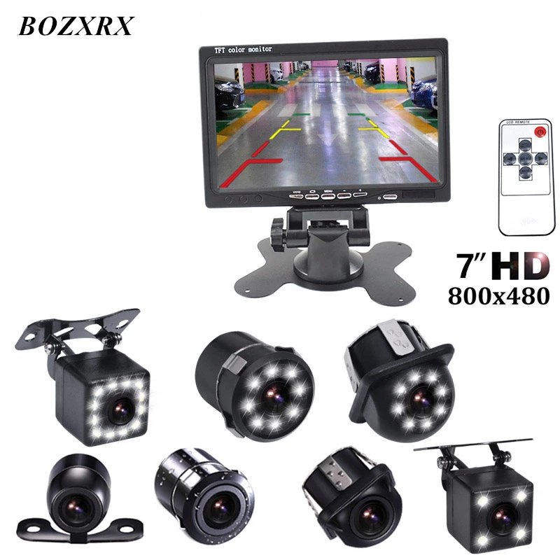 BOZXRX 7 Inch Monitor LCD Color HD TFT Screen Car Auto Parking Rear View Monitor + LED Night Vision Rearview Reversing Camera
BOZXRX 7 Inch Monitor LCD Color HD TFT Screen Car Auto Parking Rear View Monitor + LED Night Vision Rearview Reversing Camera