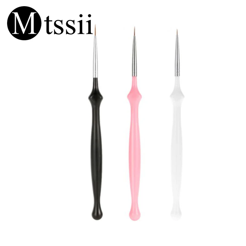 Комплект из 3 предметов щетка для ногтей Nail Книги по искусству Цветок Живопись Pen