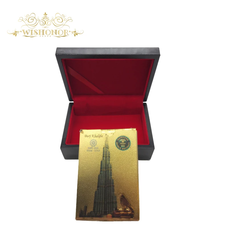 Wishonor Dubai New Burj Khalifa Gold Plated Poker Card Color Printed Playing Card For Hot Sales and Free Shipping
Wishonor Dubai New Burj Khalifa Gold Plated Poker Card Color Printed Playing Card For Hot Sales and Free Shipping
