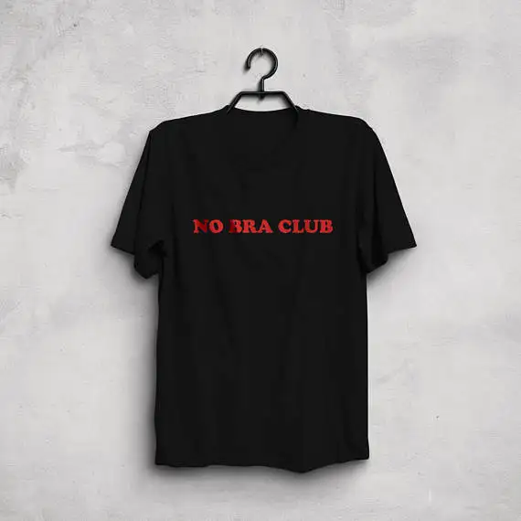 Fashion Tumblr Crewneck NO BRA CLUE Red Letter T-Shirt Women Graphic Funny Tees Cotton tshirt Men Summer Hipster Tops Outfits
Fashion Tumblr Crewneck NO BRA CLUE Red Letter T-Shirt Women Graphic Funny Tees Cotton tshirt Men Summer Hipster Tops Outfits