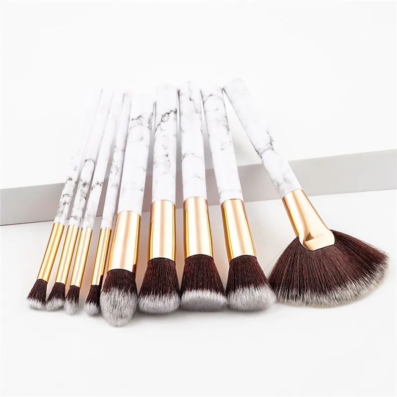 9PCS Makeup Brushes set Marbel Style High Quality Plastic Handle Synthetic Hair Microbrush Facial Use Brushes kit T09002
9PCS Makeup Brushes set Marbel Style High Quality Plastic Handle Synthetic Hair Microbrush Facial Use Brushes kit T09002