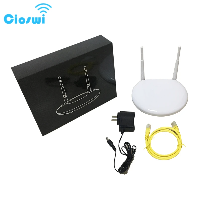 Cioswi White Wifi GSM Router with 2*3dBi Antenna,2.4Ghz 2*Lan Slot Wireless Router Wifi 300Mbps MT7628N Chipset
Cioswi White Wifi GSM Router with 2*3dBi Antenna,2.4Ghz 2*Lan Slot Wireless Router Wifi 300Mbps MT7628N Chipset