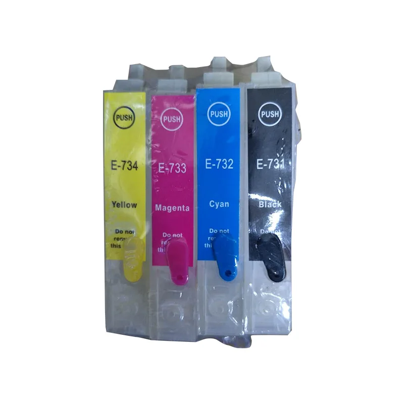 

4pcs/set T0731 Refillable ink cartridge For EPSON STYLUS C79 C110 C90 C92 CX3900 CX3905 CX4900 CX4905 CX5500 CX5505 CX5600