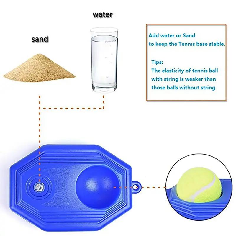 Self-study Tennis Ball Trainer Baseboard Player Training Aids Practice Tool Supply With Elastic Rope Base 
Self-study Tennis Ball Trainer Baseboard Player Training Aids Practice Tool Supply With Elastic Rope Base