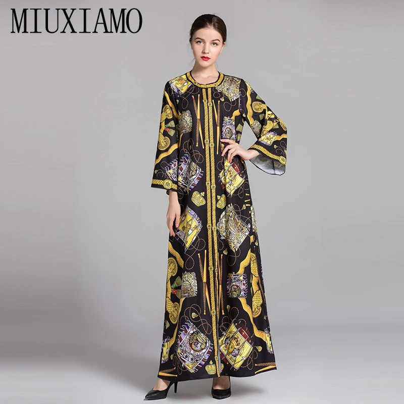 MIUXIMAO 2019 Spring &Summer Casual Straigh floral Maxi dress And Printed Full Sleeve Bow Ankle-Length Long Dress Women vestido
MIUXIMAO 2019 Spring &Summer Casual Straigh floral Maxi dress And Printed Full Sleeve Bow Ankle-Length Long Dress Women vestido