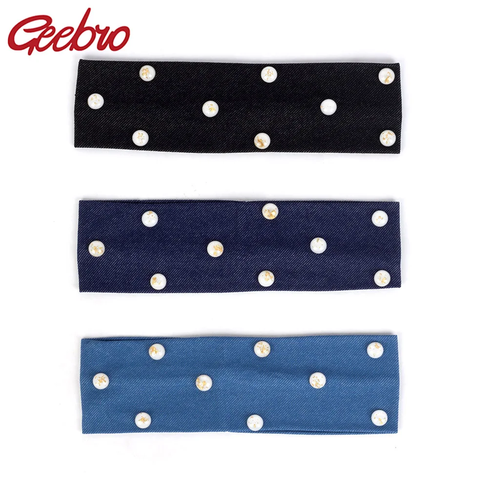 Geebro Fashion Summer Women Elastic Denim Headband Gold Foil Head Wrap Casual Beads Accessories Female Hairband Turban Band
Geebro Fashion Summer Women Elastic Denim Headband Gold Foil Head Wrap Casual Beads Accessories Female Hairband Turban Band