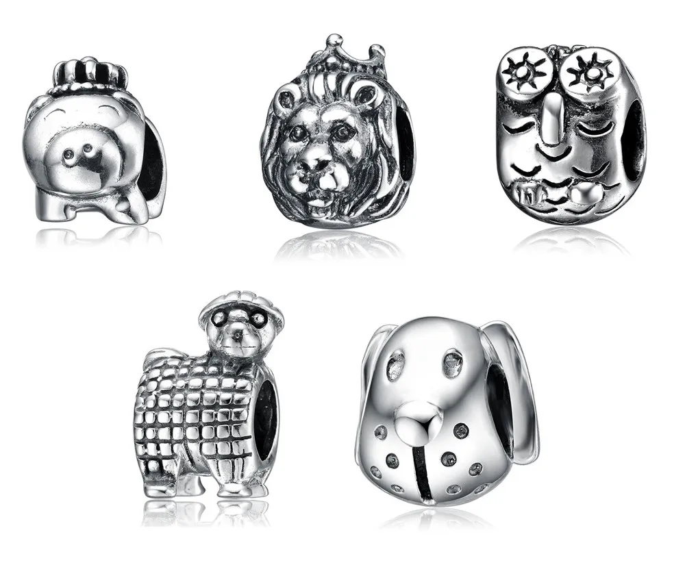 Бусины шармы Aceworks из серебра 925 пробы с животными LH511|silver beads|charm beads925 sterling silver beads |