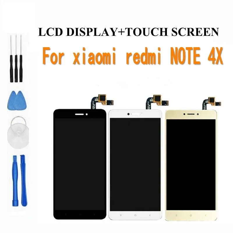 100% новый ЖК дисплей + дигитайзер сенсорный экран в сборе для Xiaomi Redmi note 4X сотовый